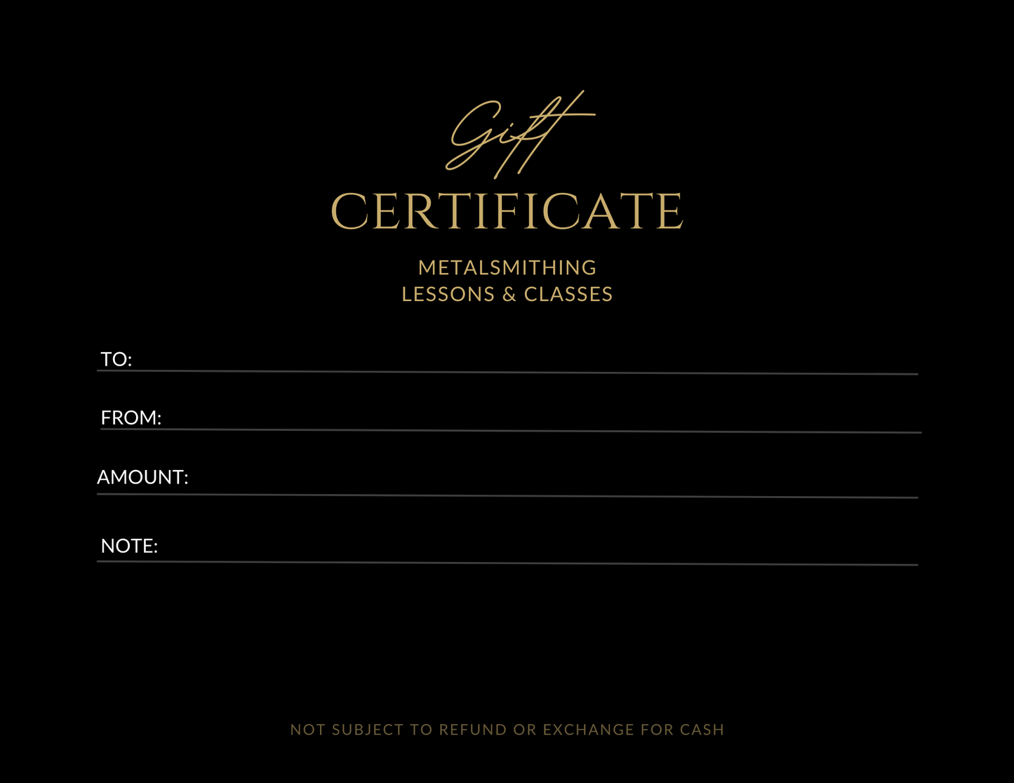 Sara Montgomery Designs PRINTED GIFT CARD for Lessons, Jewellery or Studio Support